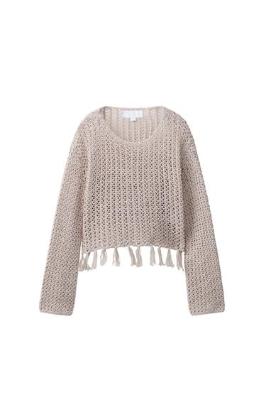 JERSEY PUNTO FLECOS - Tostado de Zara