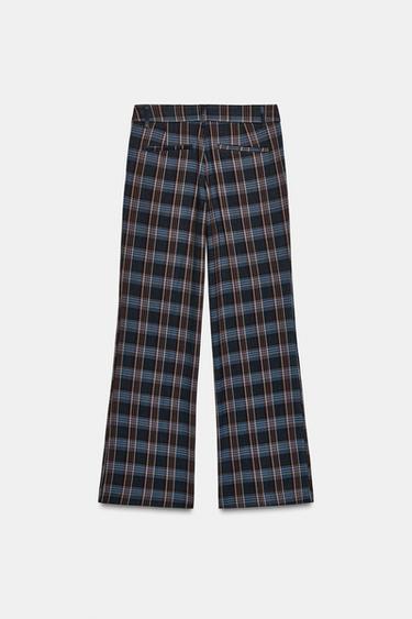 CHECK TROUSERS - Blue grey by Zara - Image 3