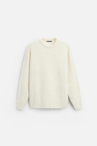 TEXTURED SWEATER - Oyster-white by Zara