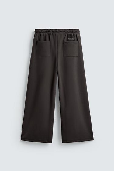 PANTALON INTERLOCK PLIS ÉTIQUETTE - Marron foncé de Zara - Image 6