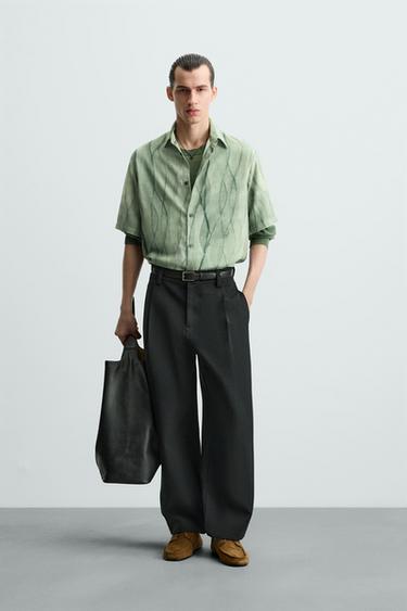 ABSTRACT PRINT SHIRT - Sea green by Zara - Image 0