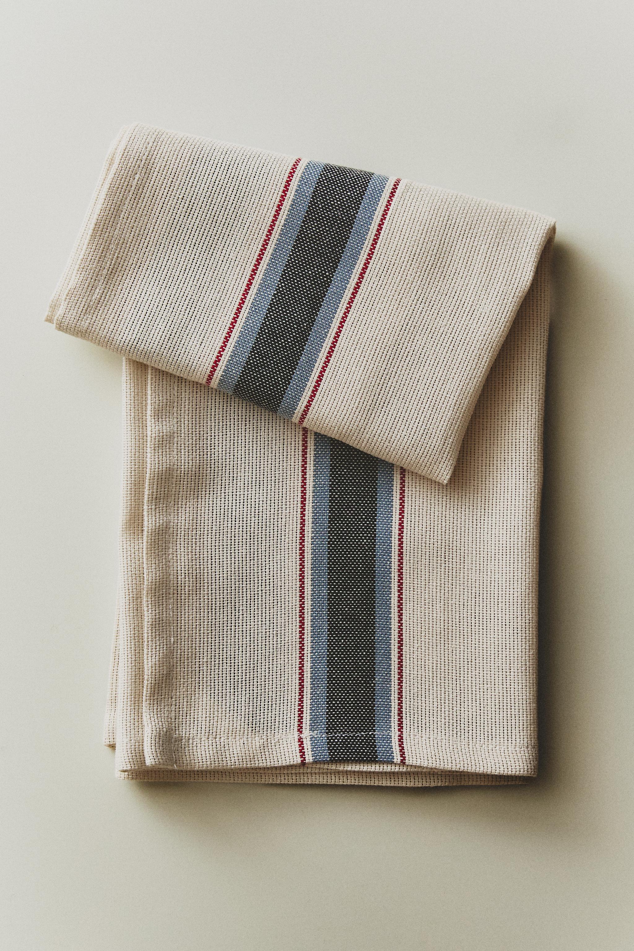 STRIPED COTTON KITCHEN TOWEL