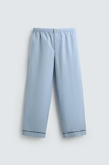 JACQUARD PYJAMA BOTTOMS - Sky blue by Zara
