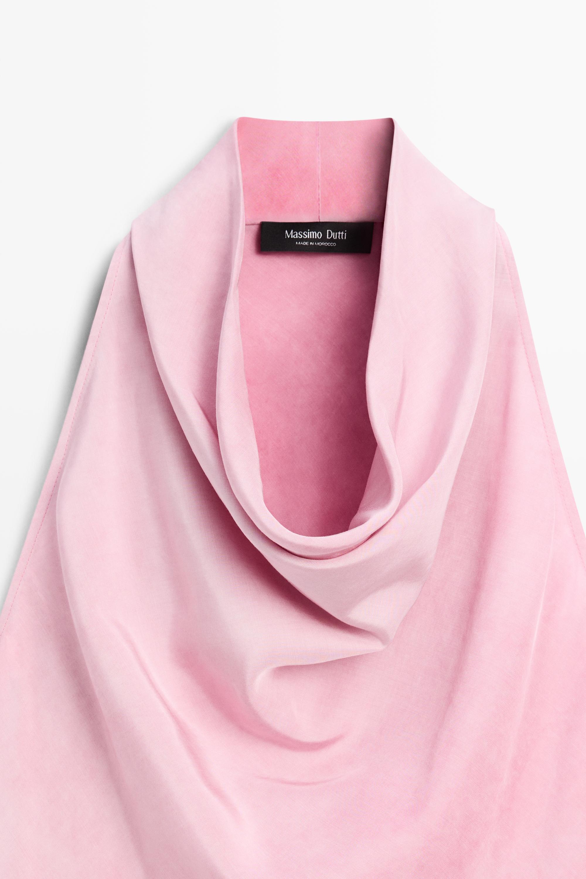 Robe midi fluide drapée