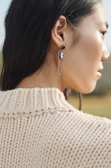 LIMITED EDITION LACE-UP KNIT PONCHO - Ecru by Zara - Image 3