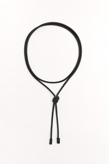 Zara CIRCULAR LEATHER BELT - Black