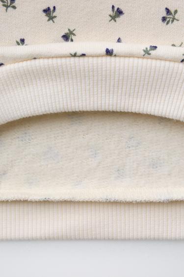 PRINTED SWEATSHIRT - Ecru / Blue by Zara - Image 4