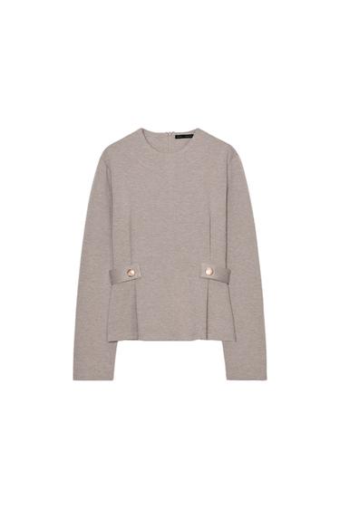 TOP DE SARJA COM BOTÕES - Vison da Zara