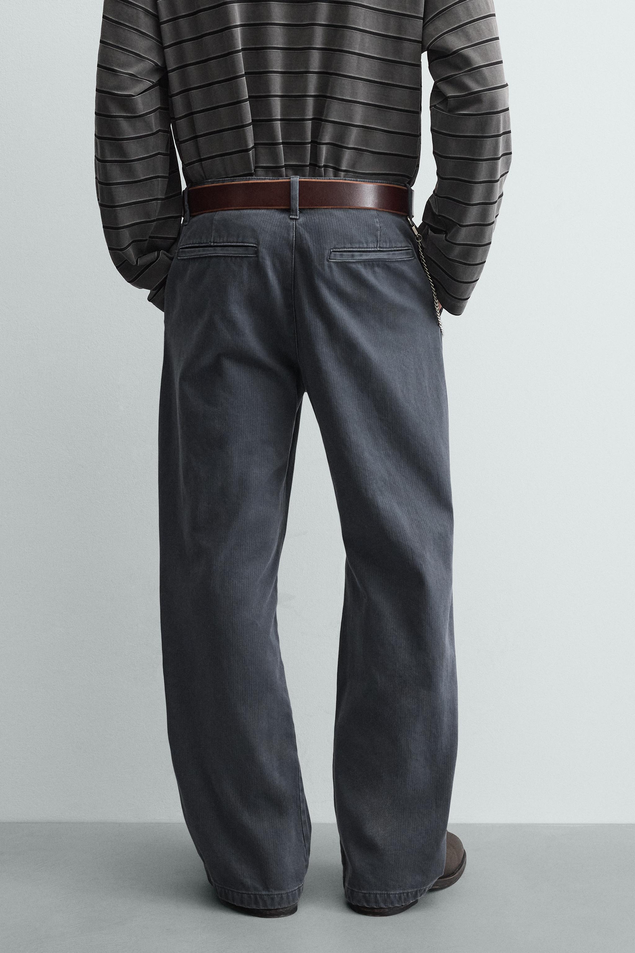 PANTALON STRUCTURÉ EN COTON LAVÉ