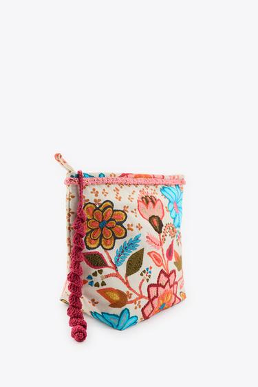EMBROIDERED FLORAL PRINT TOILETRY BAG - Multicoloured by Zara - Image 1