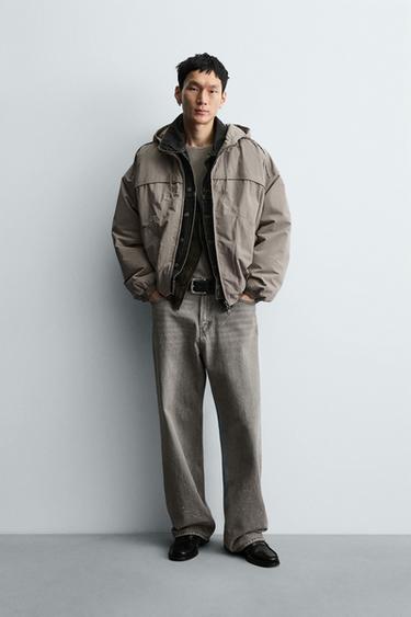 テクニカル キルティングジャケットグレーZaraのテクニカル キルティングジャケット - グレー