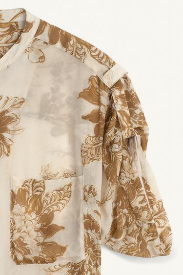 FLUID FLORAL PRINT SHIRT - Printed by Zara - Image 7