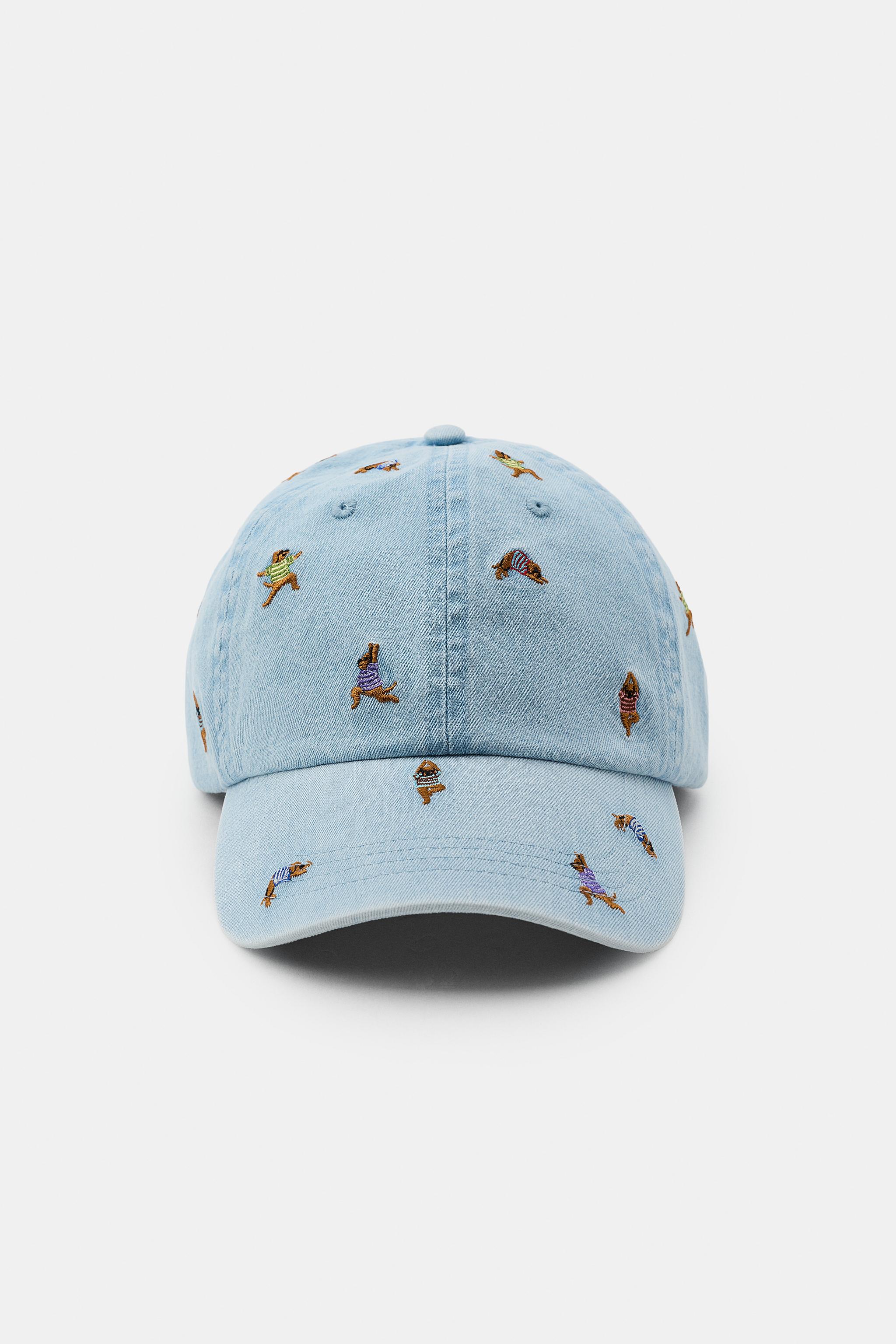 EMBROIDERED DOG TWILL CAP — Blue (alternate view)