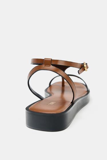 STRAPPY PLATFORM SANDALS - Brown by Zara - Image 6