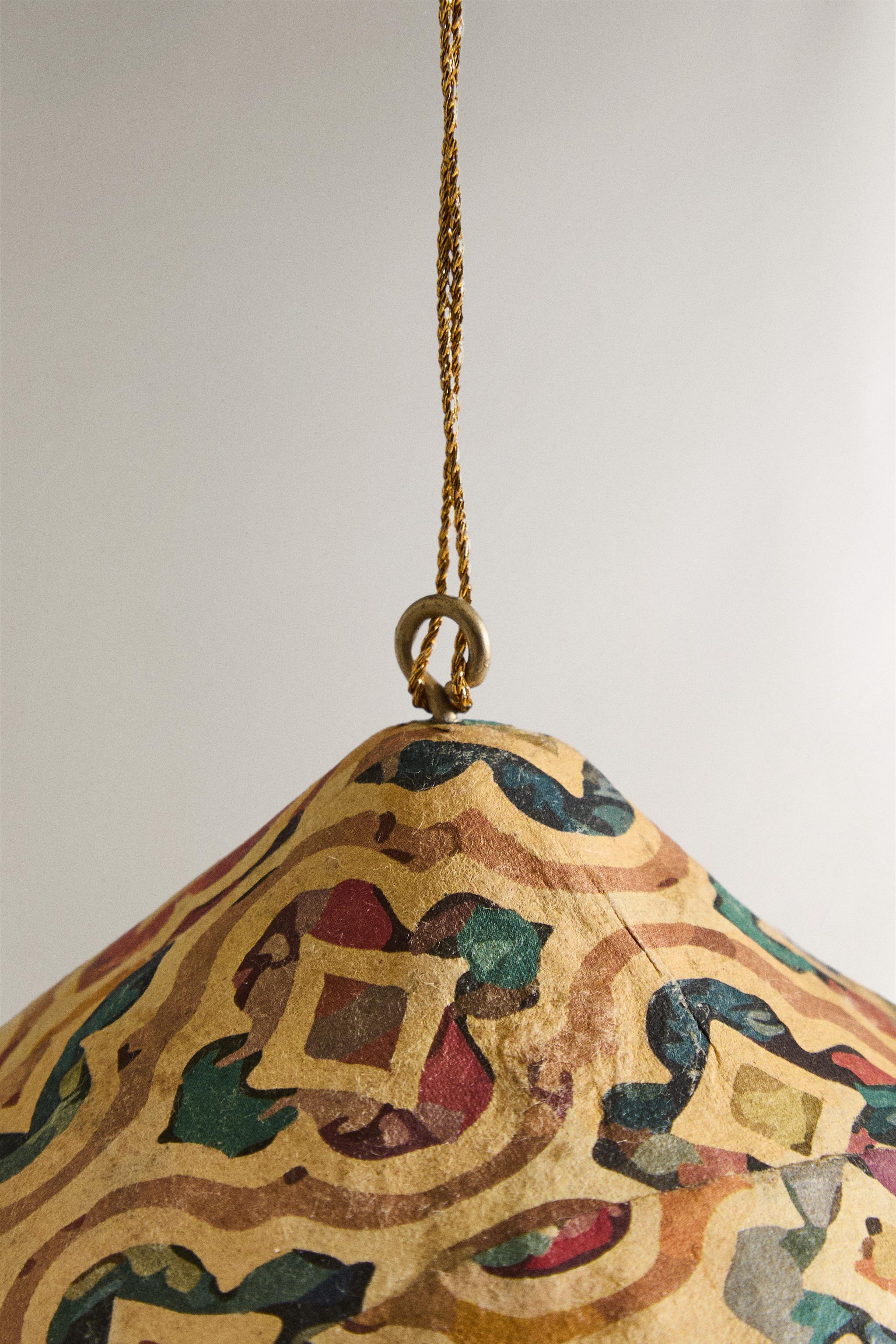 DIAMOND PRINT CHRISTMAS TREE ORNAMENT