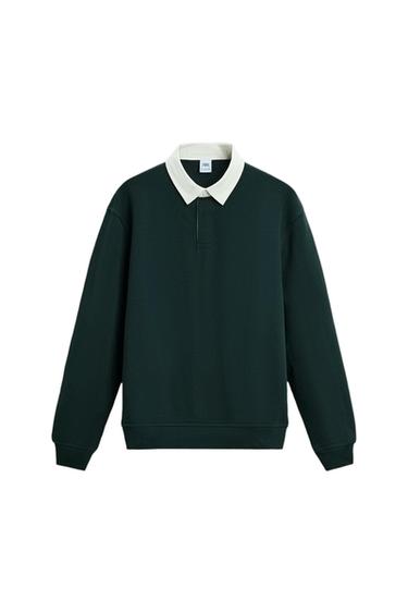 SUDADERA POLO CUELLO CONTRASTE
