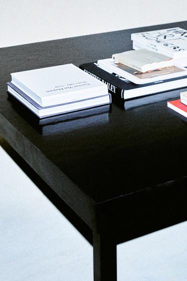 COUCHTISCH HOLZ UND LEDER - Schwarz von Zara