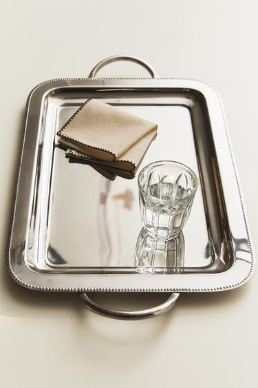 PLATEAU ACIER RECTANGULAIRE - Acier de Zara