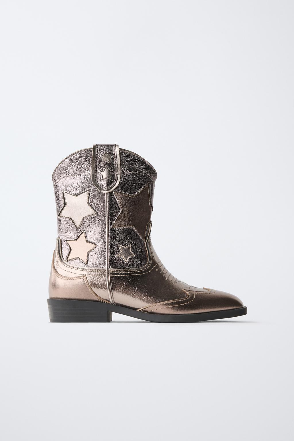 METALLIC STAR COWBOY BOOTS