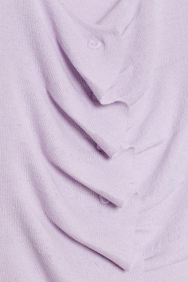 KNIT TOP WITH GATHERING - Light lilac by Zara - Image 8