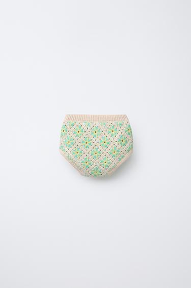 CULOTTE EN MAILLE CROCHET - Écru de Zara - Image 1