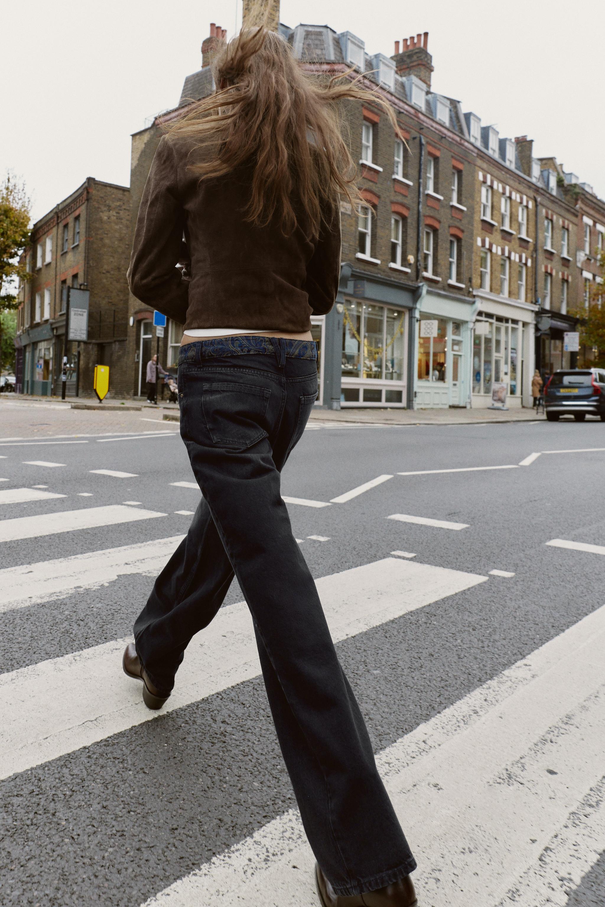 Z1975 MID-RISE JACQUARD WAIST JEANS