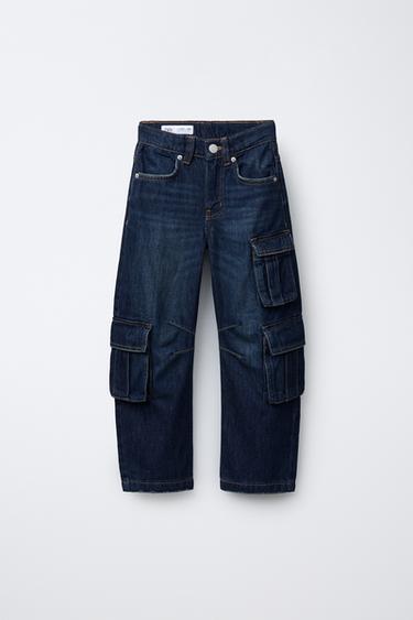 MULTI-POCKET DENIM TROUSERS - Blue by Zara