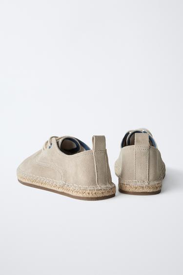 DERBYS JUTE CUIR ÉDITION LIMITÉE - Gris argent de Zara - Image 4
