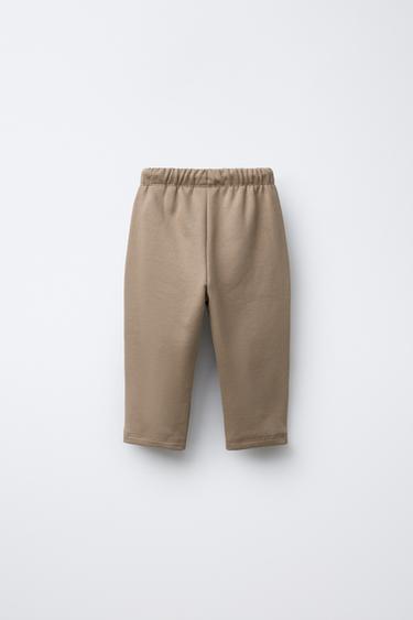 PANTALON MOLLETON À POCHES IMPRIMÉ - Marron clair de Zara - Image 2