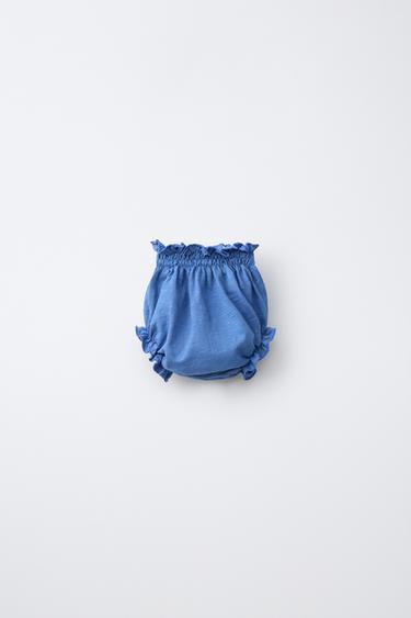 CULOTTE BRODERIE POISSON - Bleu de Zara - Image 1