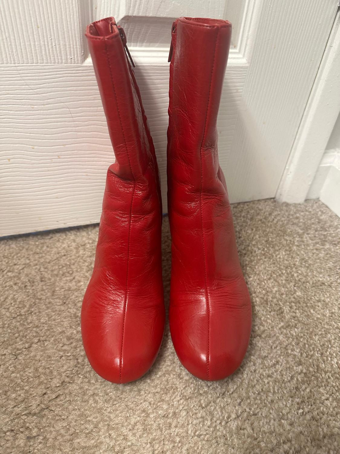 HEELED LEATHER ANKLE BOOTS - Image 4