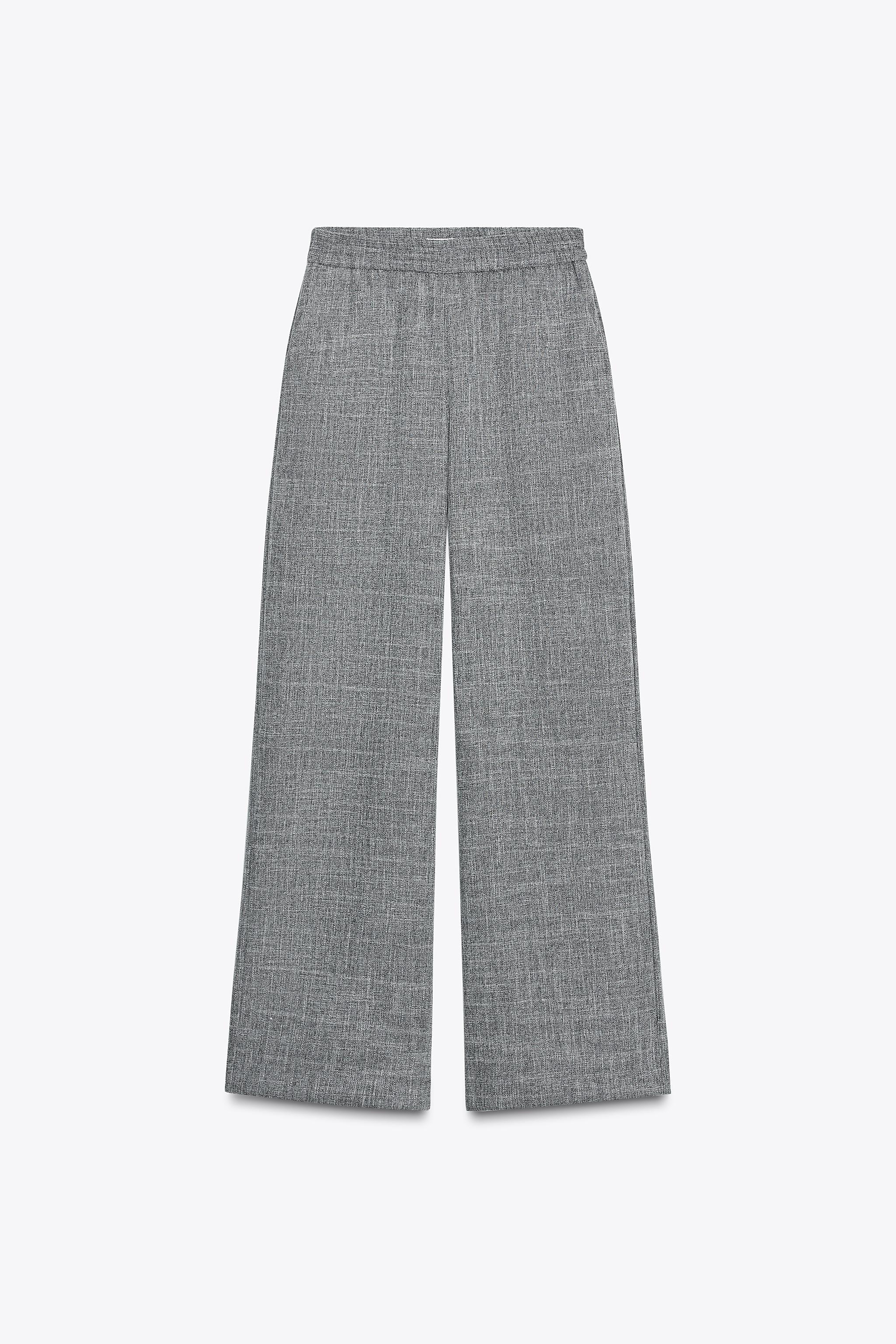 HEATHERED WIDE LEG PANTS - Sand / Marl | ZARA United States