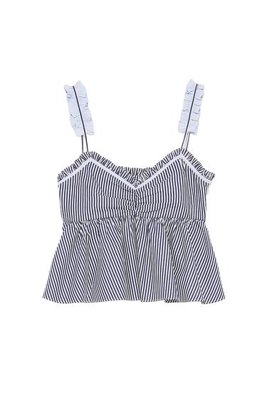 STRIPED TOP WITH THIN STRAPS