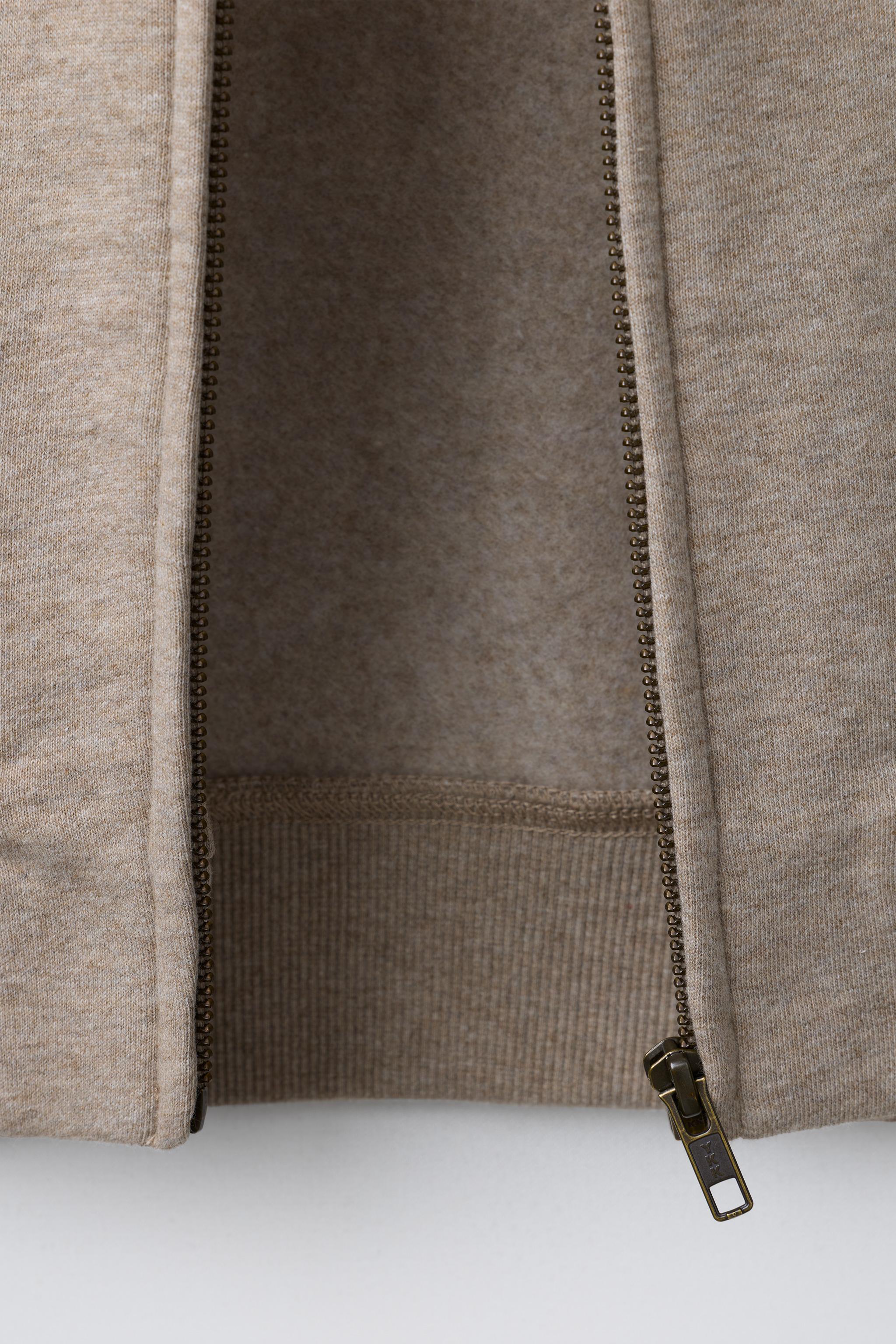 RUBBERIZED TEXT JOGGING SWEATSHIRT - Sand / Marl | ZARA United States