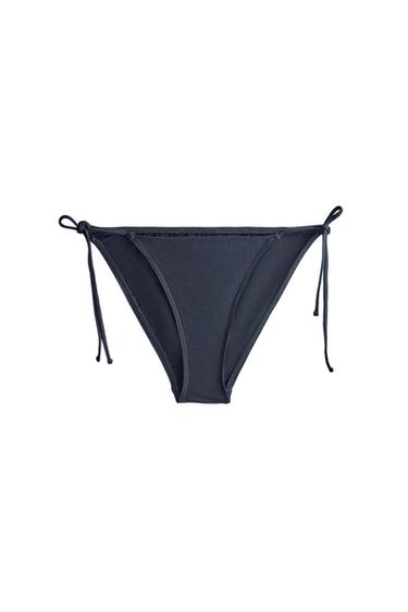 BEACH BIKINI BOTTOMS WITH TIE DETAIL - Mid-blue by Zara