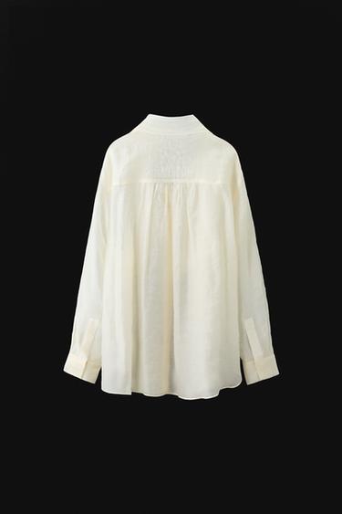 CHEMISE FOULARD ZW COLLECTION - Écru de Zara - Image 11