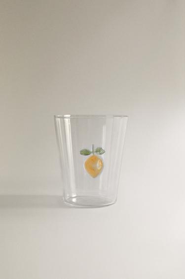 Zara BOROSILICATE GLASS FRUIT TUMBLER - Yellow - Image 0