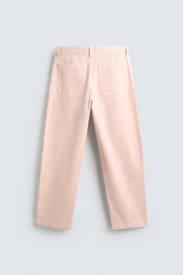 PANTALON CHINO COUPE DÉCONTRACTÉE - Rose pâle de Zara - Image 7