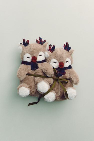 ДОМАШНИЕ ТАПОЧКИ «НОВОГОДНИЙ ОЛЕНЬ» — КОРИЧНЕВЫЙ от Zara