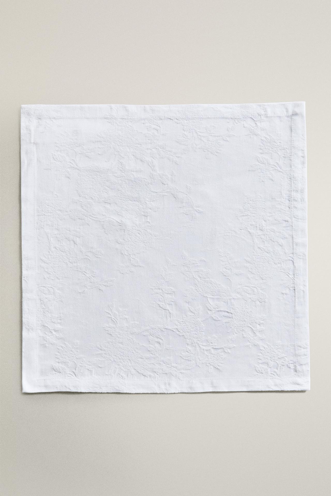 JACQUARD COTTON NAPKIN PACK (PACK OF 2) — White