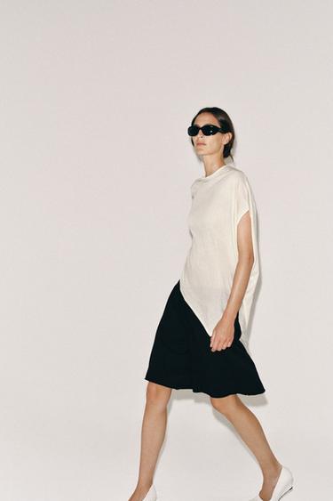 ASYMMETRIC KNIT JUMPER - ecru-white by Zara - Image 5