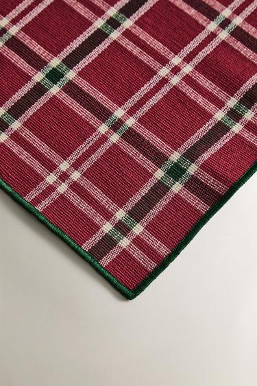 CHRISTMAS CHECK TABLE RUNNER - Red by Zara - Image 2