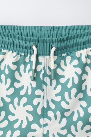 AGES 6-14 / SPIRAL SWIM SHORTS - Green / Blue by Zara - Image 2