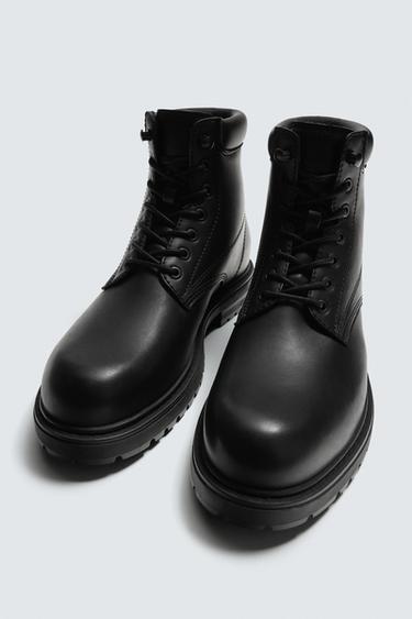BOTTES À LACETS AVEC VOLUME - Noir de Zara - Image 4