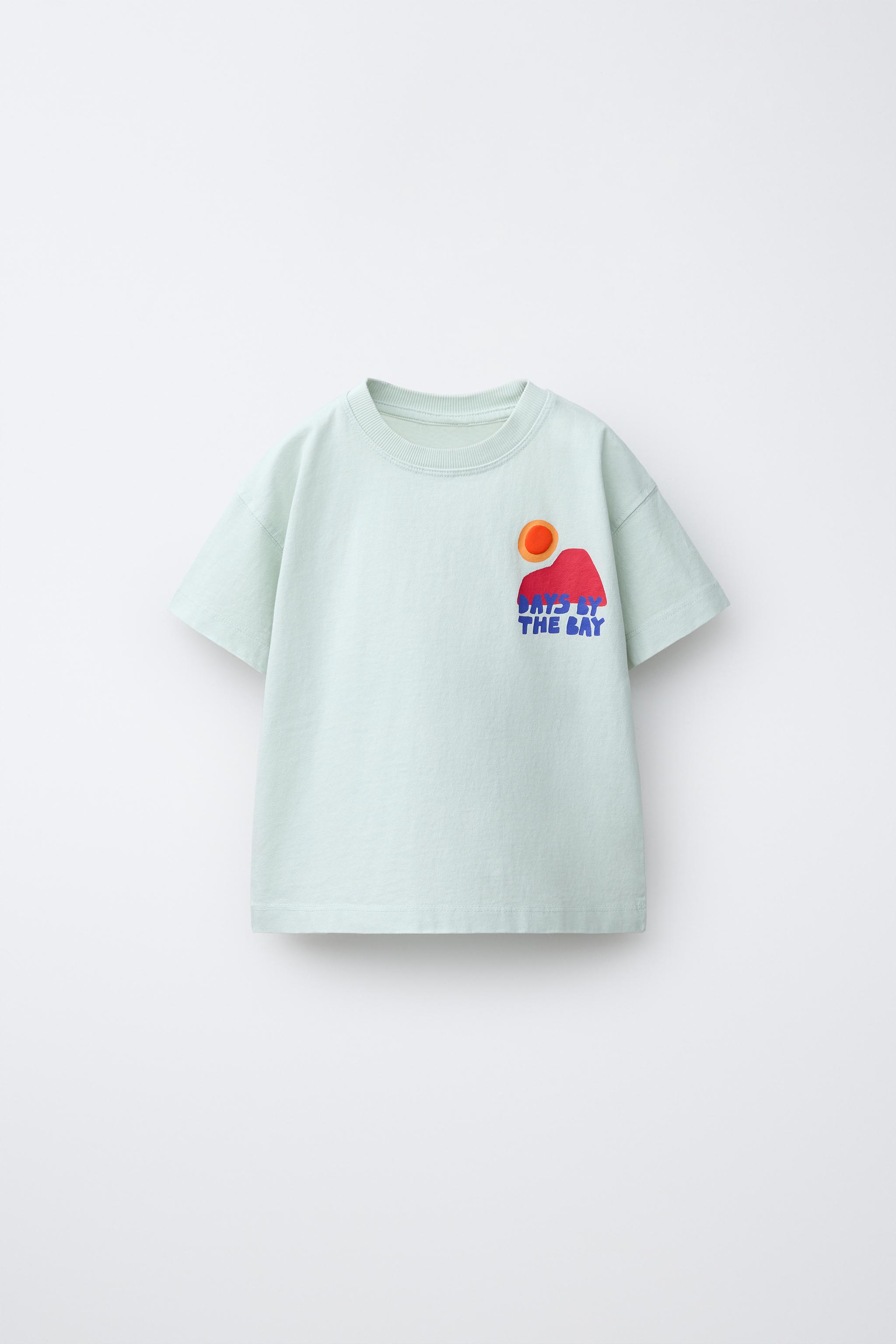 GARMENT DYE PRINTED T-SHIRT - Turquoise | ZARA United States