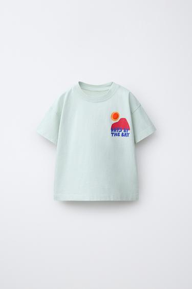 GARMENT DYE PRINT T-SHIRT - Turquoise by Zara - Image 0