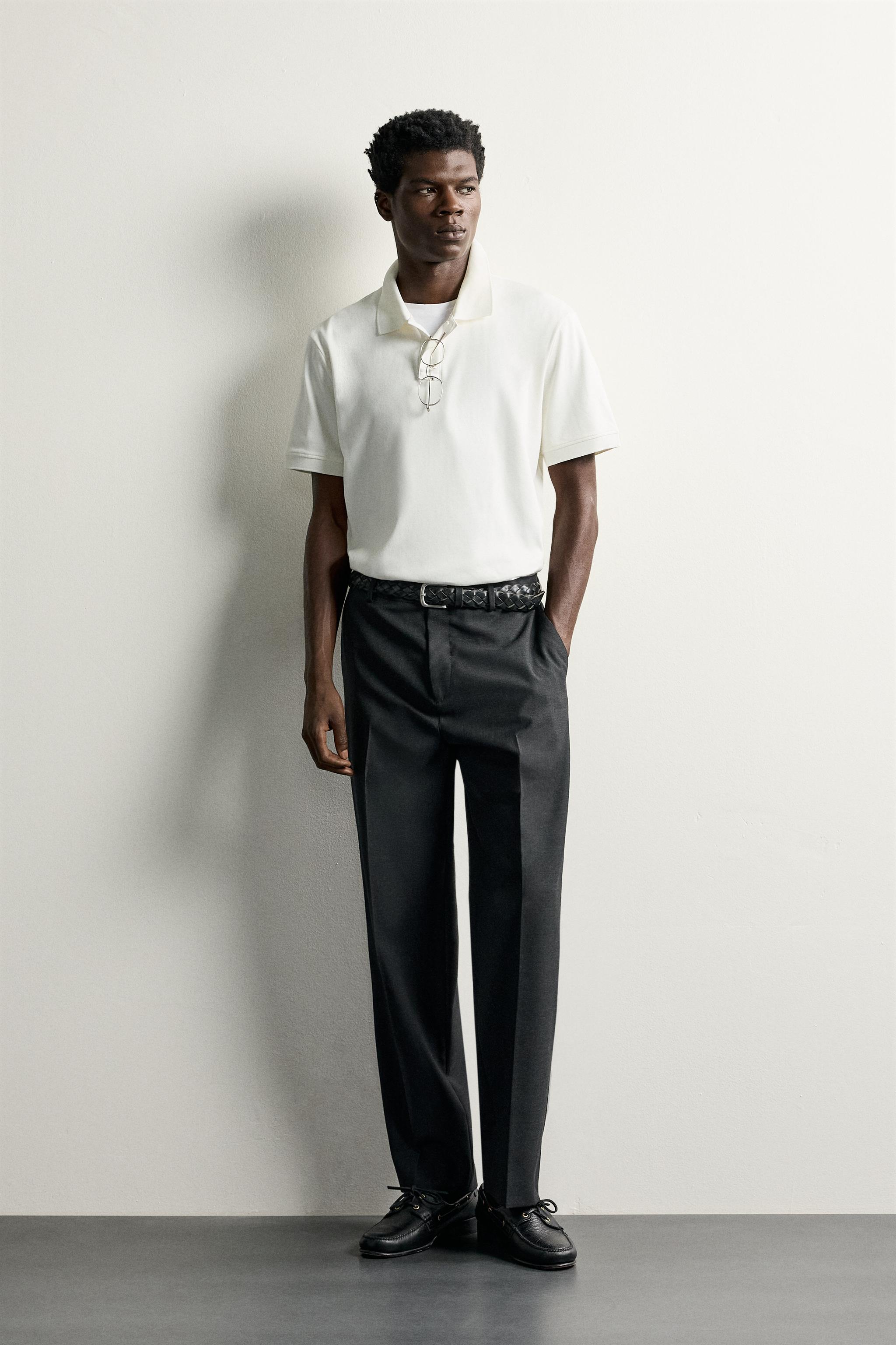 Zara REGULAR FIT PİMA PAMUKLU POLO T-SHIRT