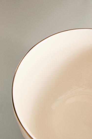 PORCELAIN BOWL WITH FLORAL PRINT - Cream by Zara - Image 4