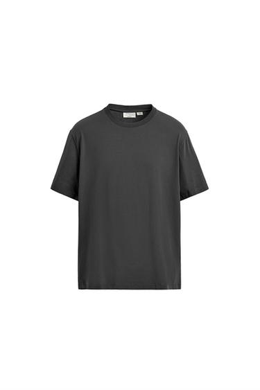 CAMISETA MEDIUM WEIGHT REGULAR FIT ORIGINS - Carbón de Zara