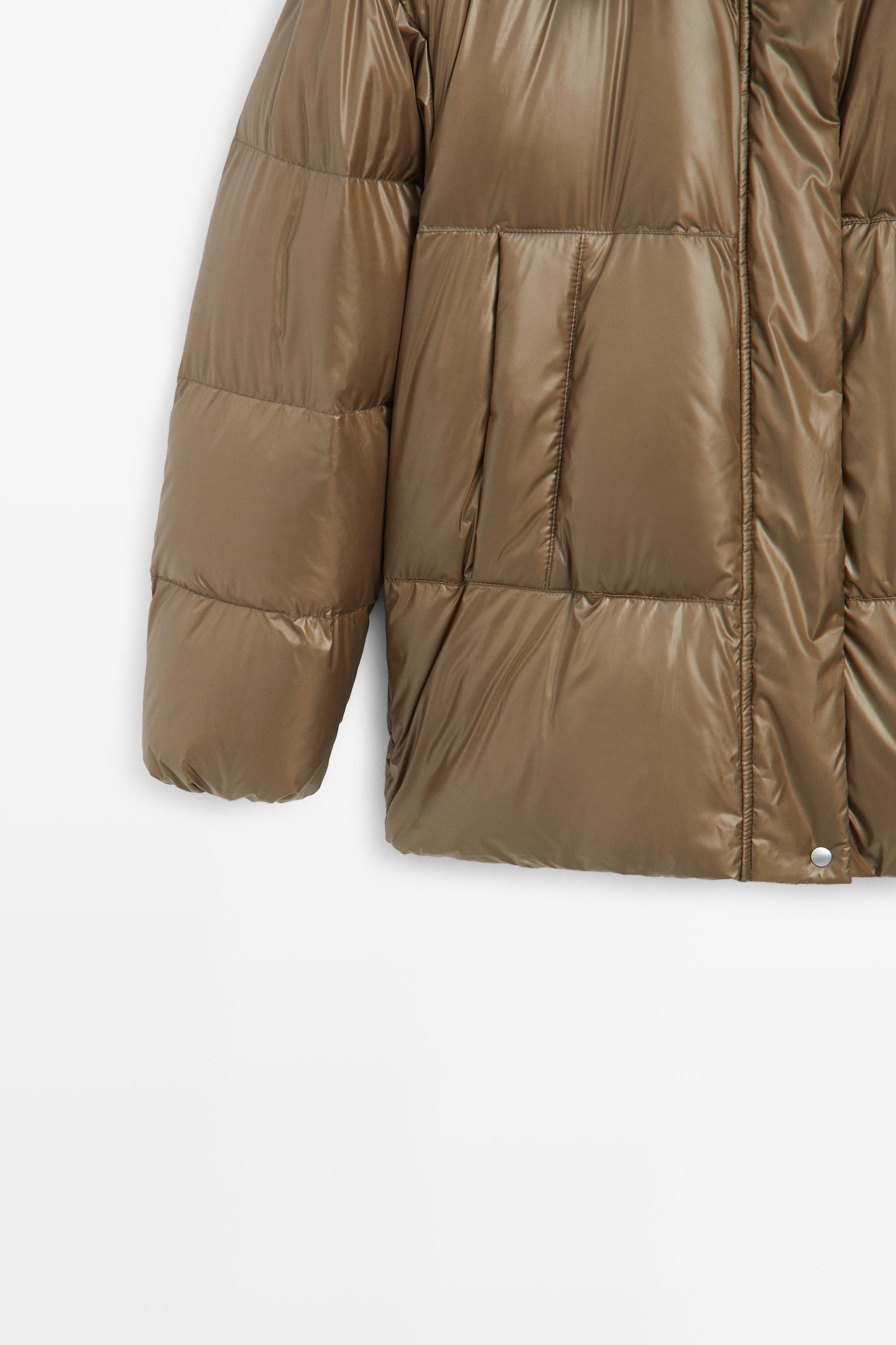 Down jacket with pocket detail